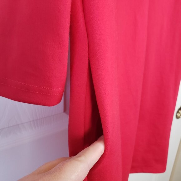 Tuckernuck Poppy Red Ponte Clifton Mini Quiet Luxury Dress 3/4 Sleeves. Size XS - Picture 4 of 7